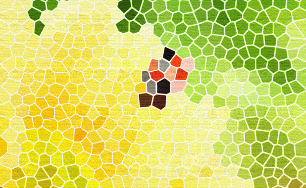 Honeycomb texture with yellow and green color