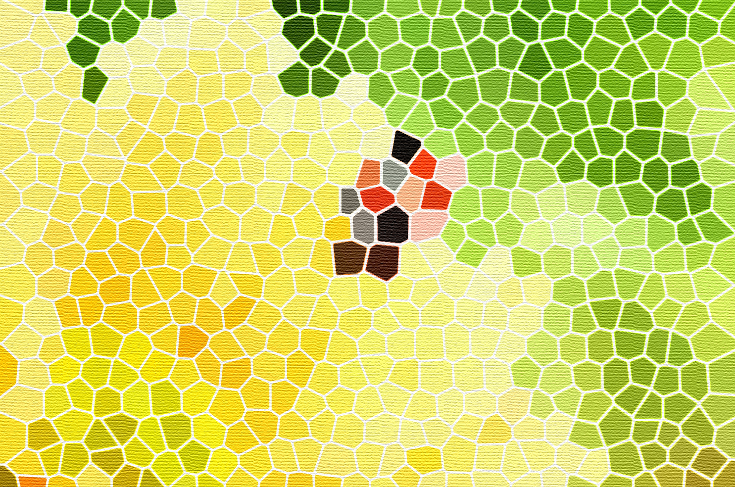 Honeycomb texture with yellow and green color