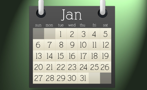 calendar psd graphic