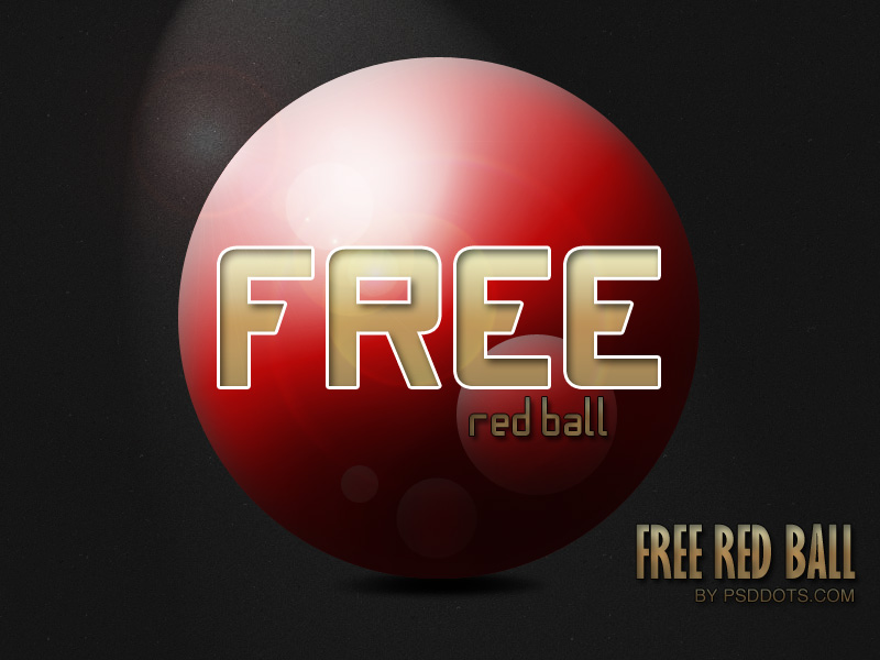 Free Red Ball PSD